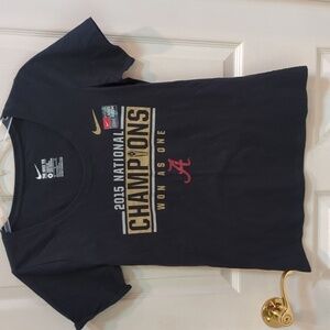 The Nike Tee Women's Short Sleeve Crew Neck Graphic Tee 2015 National Champ. Med